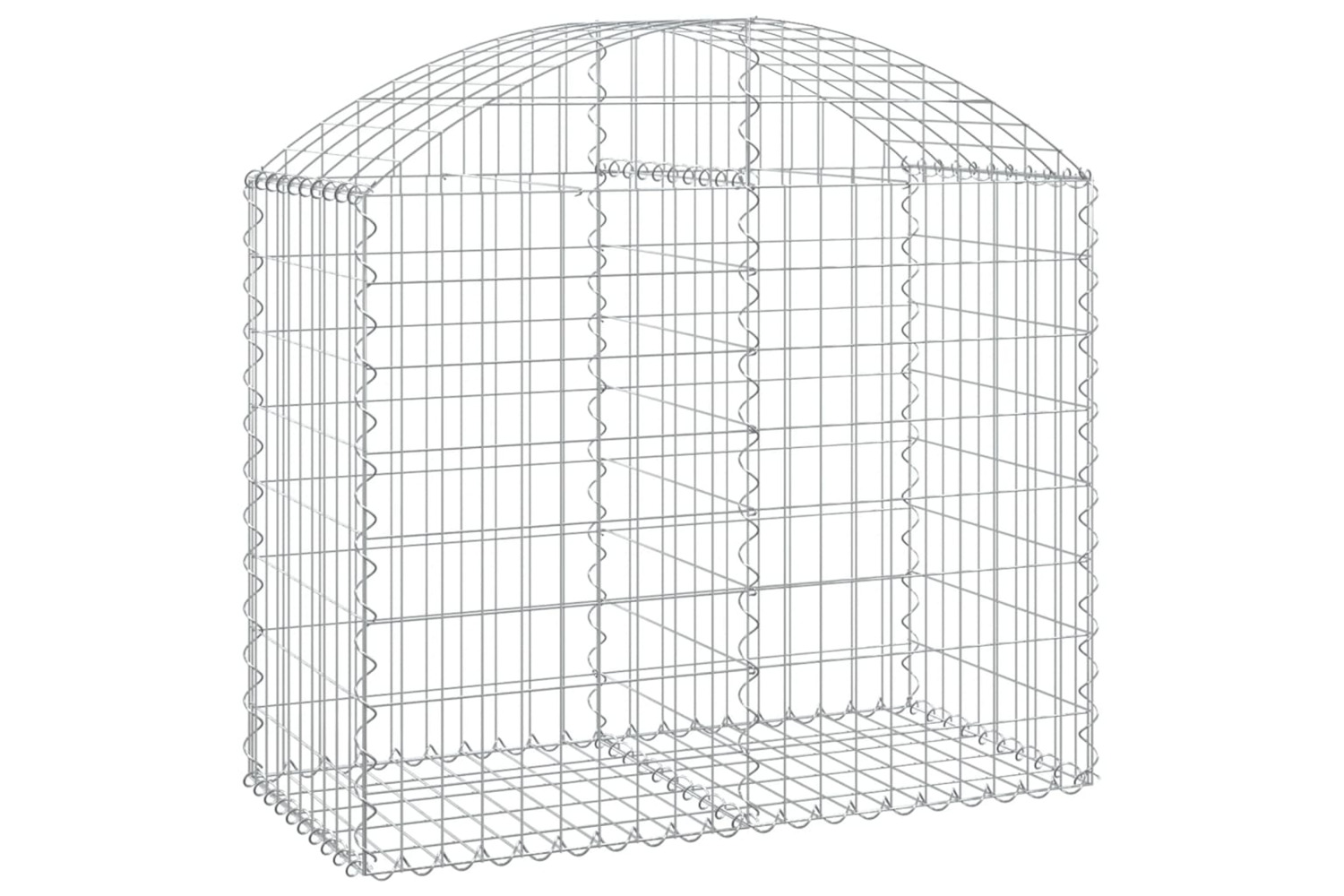 vidaXL 153434 Arched Gabion Basket 100x50x80/100cm Galvanised Iron