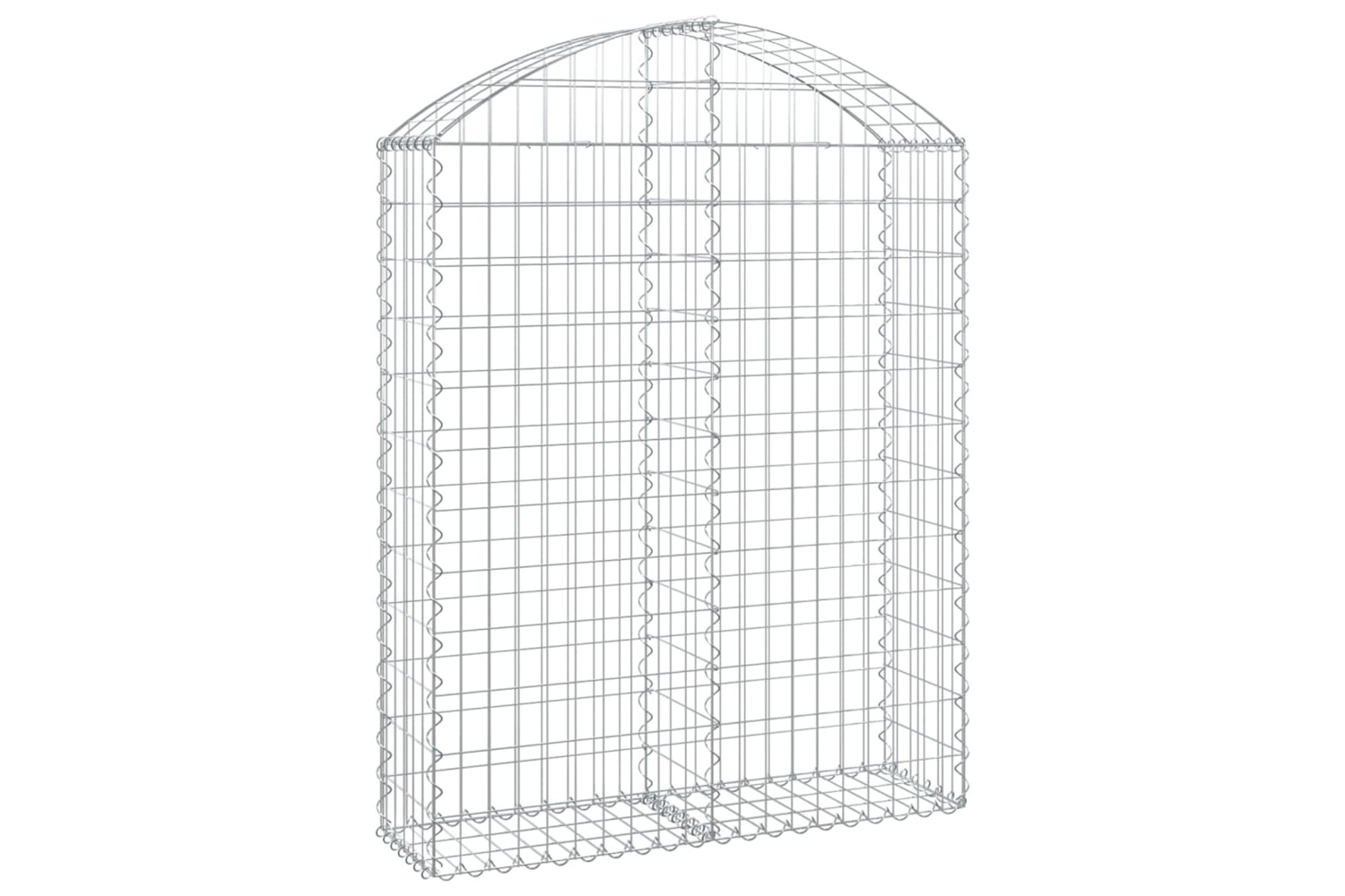 vidaXL 153426 Arched Gabion Basket 100x30x120/140cm Galvanised Iron