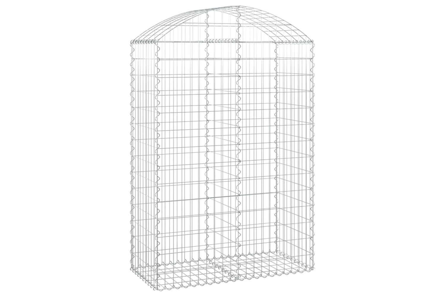 vidaXL 153437 Arched Gabion Basket 100x50x140/160cm Galvanised Iron