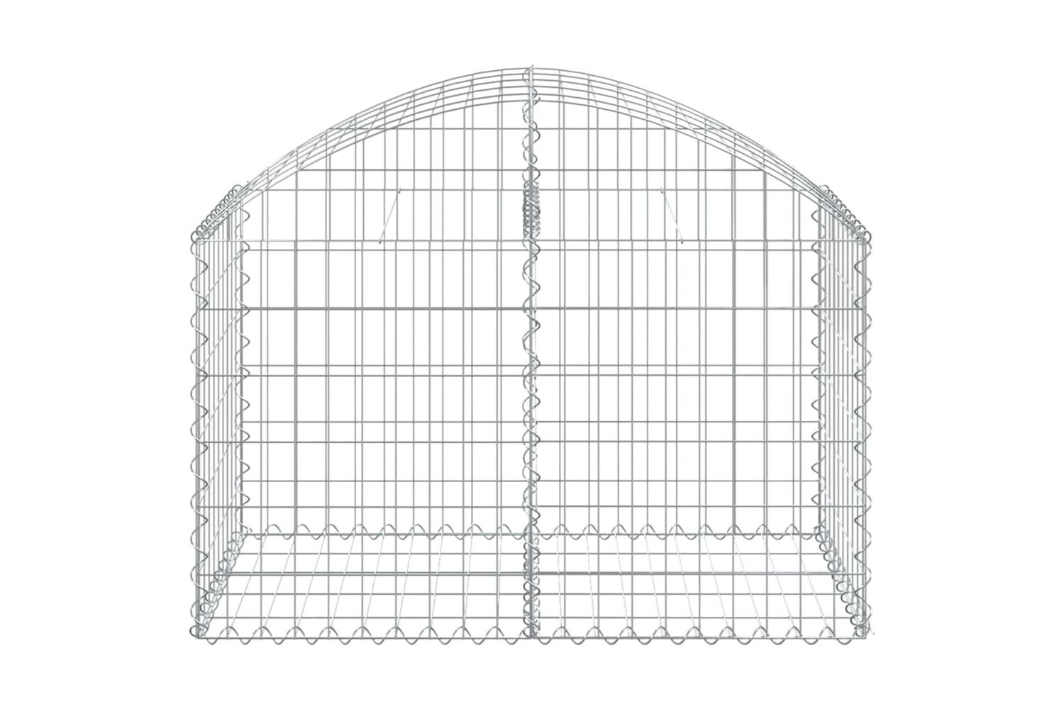 vidaXL 153433 Arched Gabion Basket 100x50x60/80cm Galvanised Iron