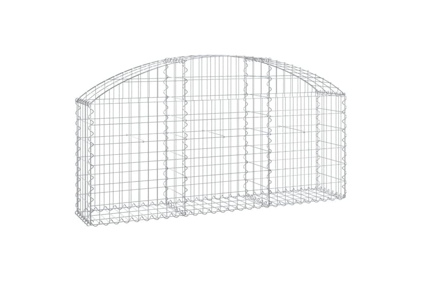 Vidaxl 153443 Arched Gabion Basket 150x30x60/80 Cm Galvanised Iron