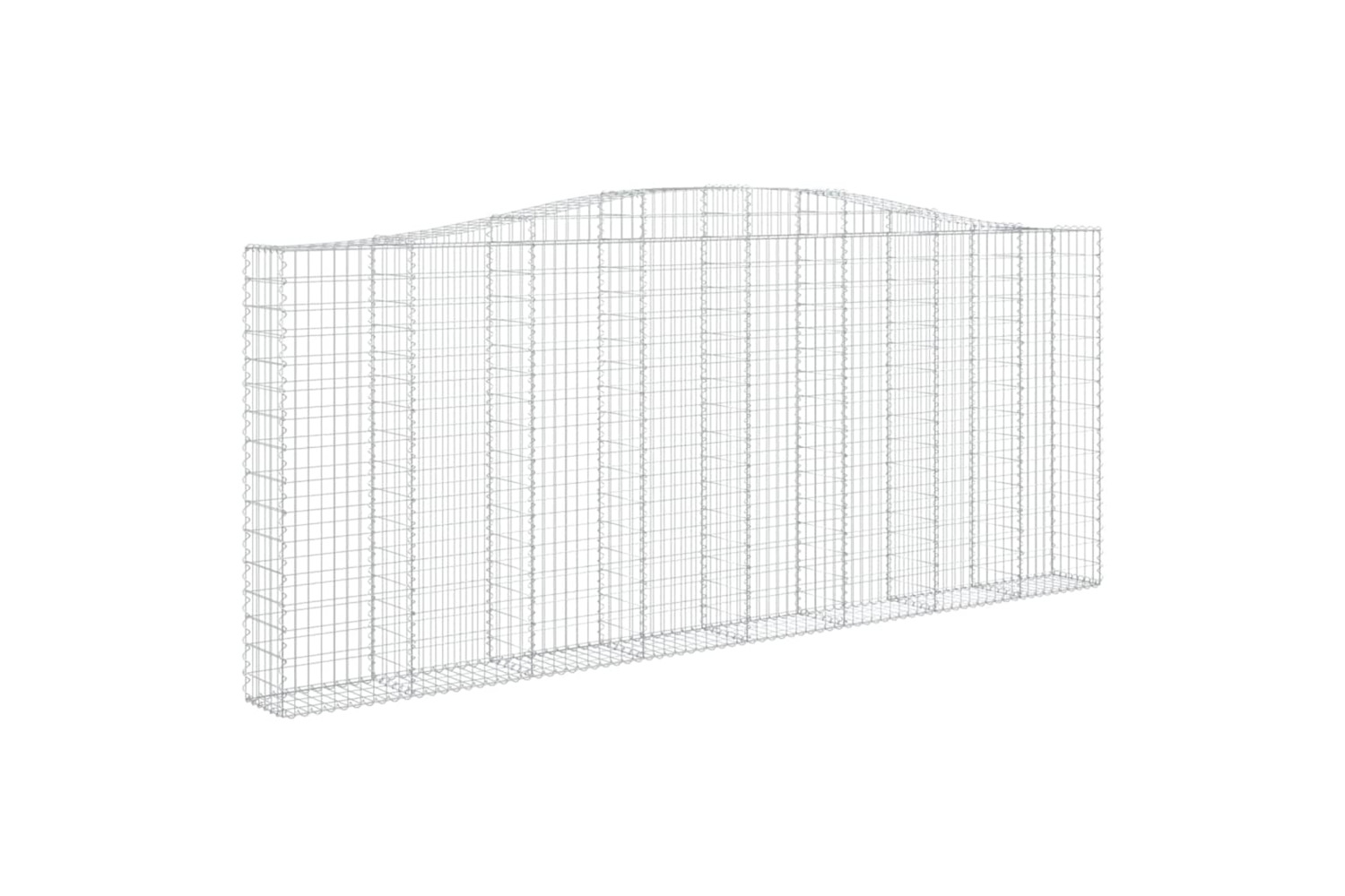 vidaXL 153408 Arched Gabion Basket 400x30x160/180cm Galvanised Iron