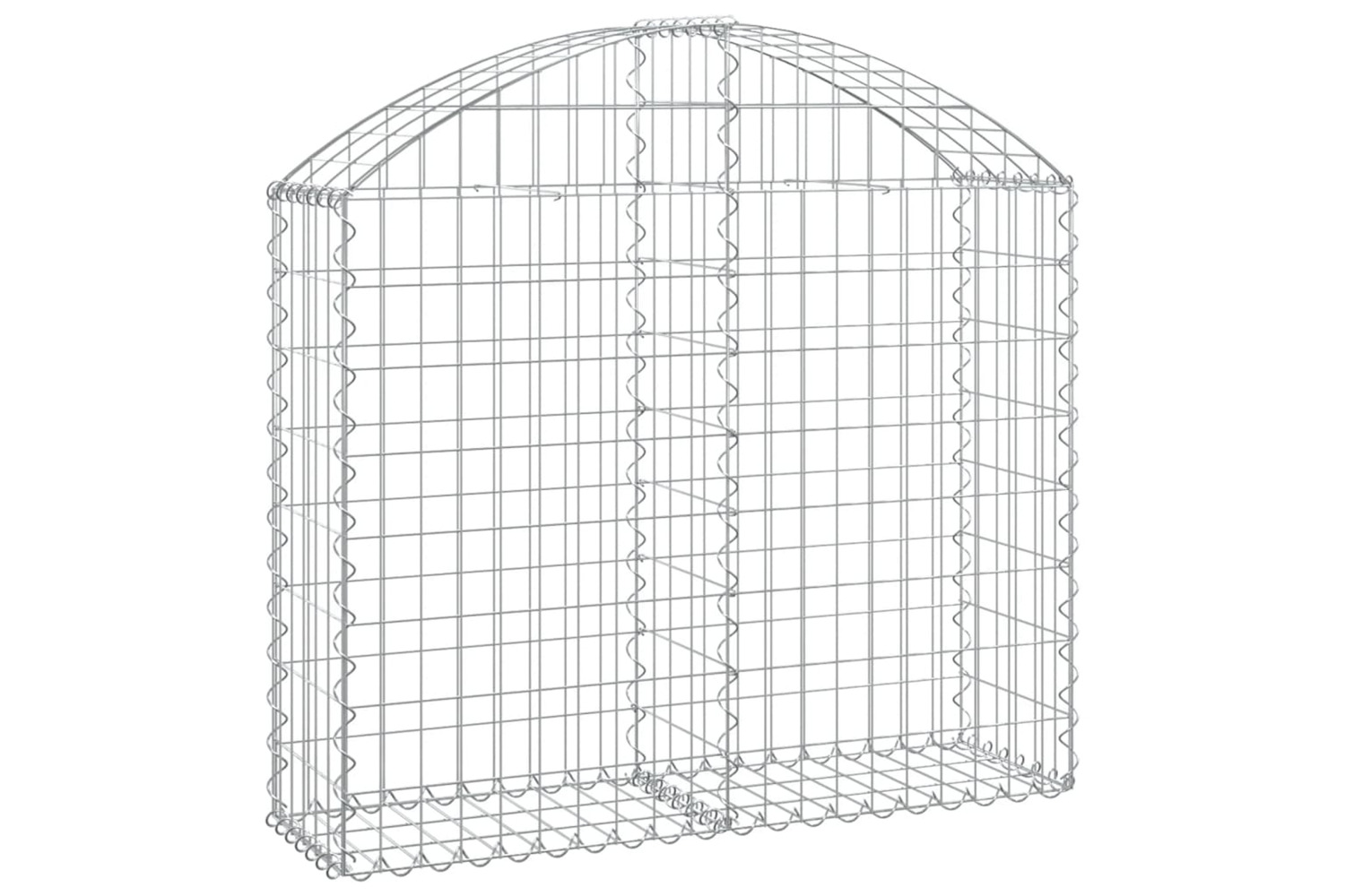vidaXL 153424 Arched Gabion Basket 100x30x80/100cm Galvanised Iron