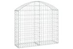 Vidaxl 153424 Arched Gabion Basket 100x30x80/100 Cm Galvanised Iron