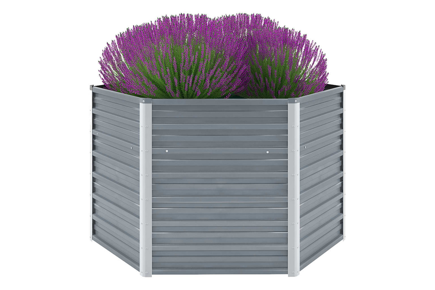 Vidaxl Garden Raised Bed Galvanised Steel 129x129x77 Cm Grey