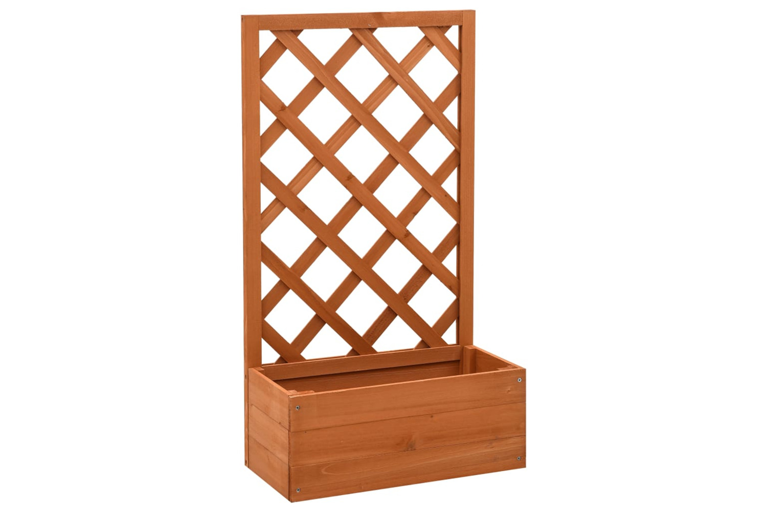 vidaXL 314830 Garden Trellis Planter Orange 50x25x90cm Solid Firwood