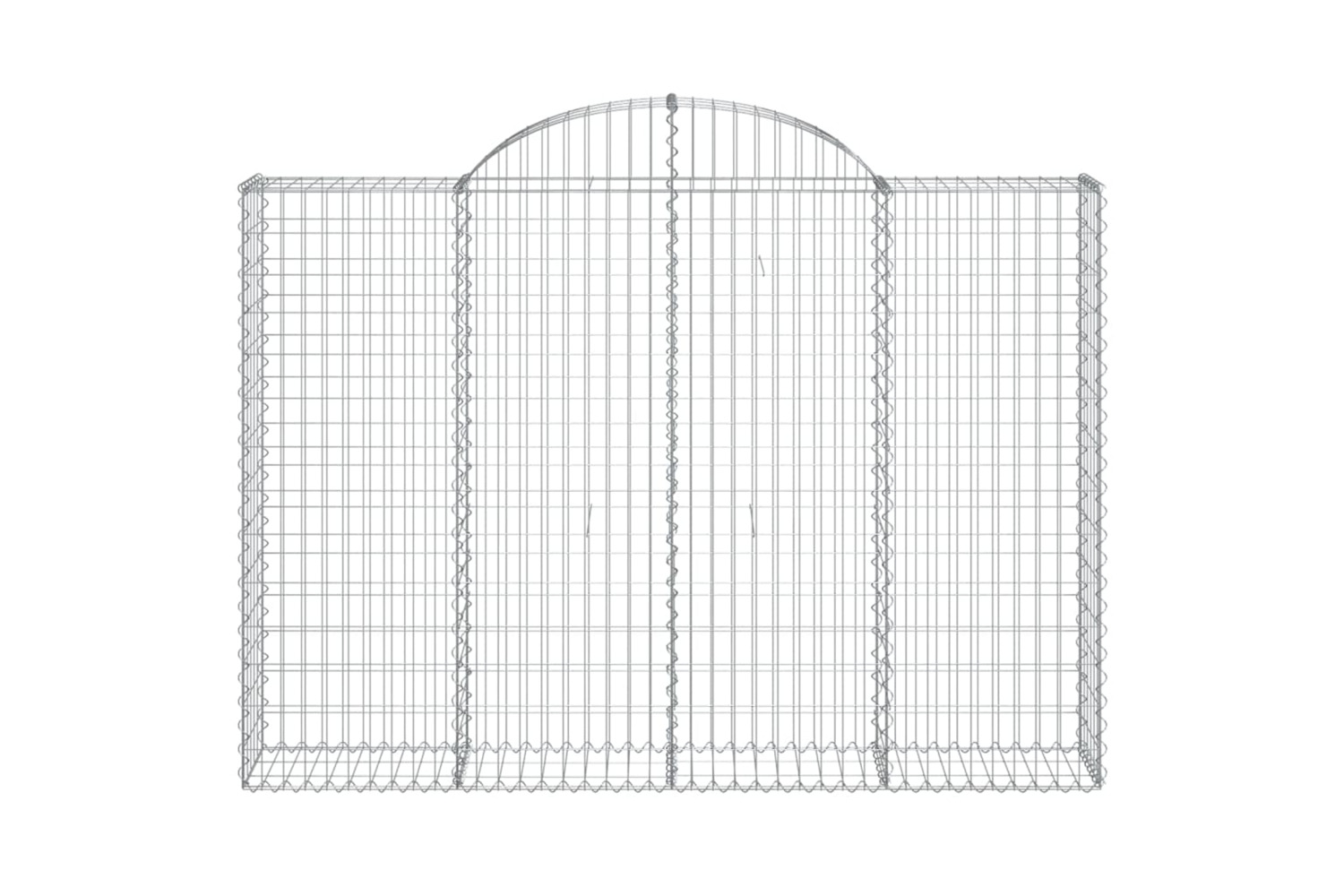 vidaXL 153487 Arched Gabion Basket 200x30x140/160cm Galvanised Iron
