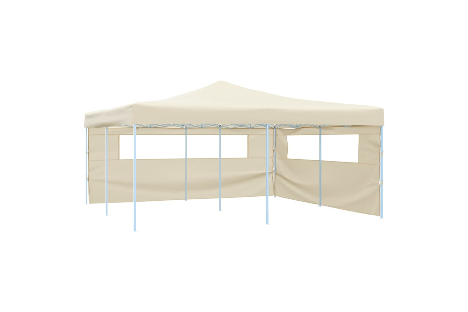 vidaXL Folding Gazebo With 2 Sidewalls 5x5 M Cream