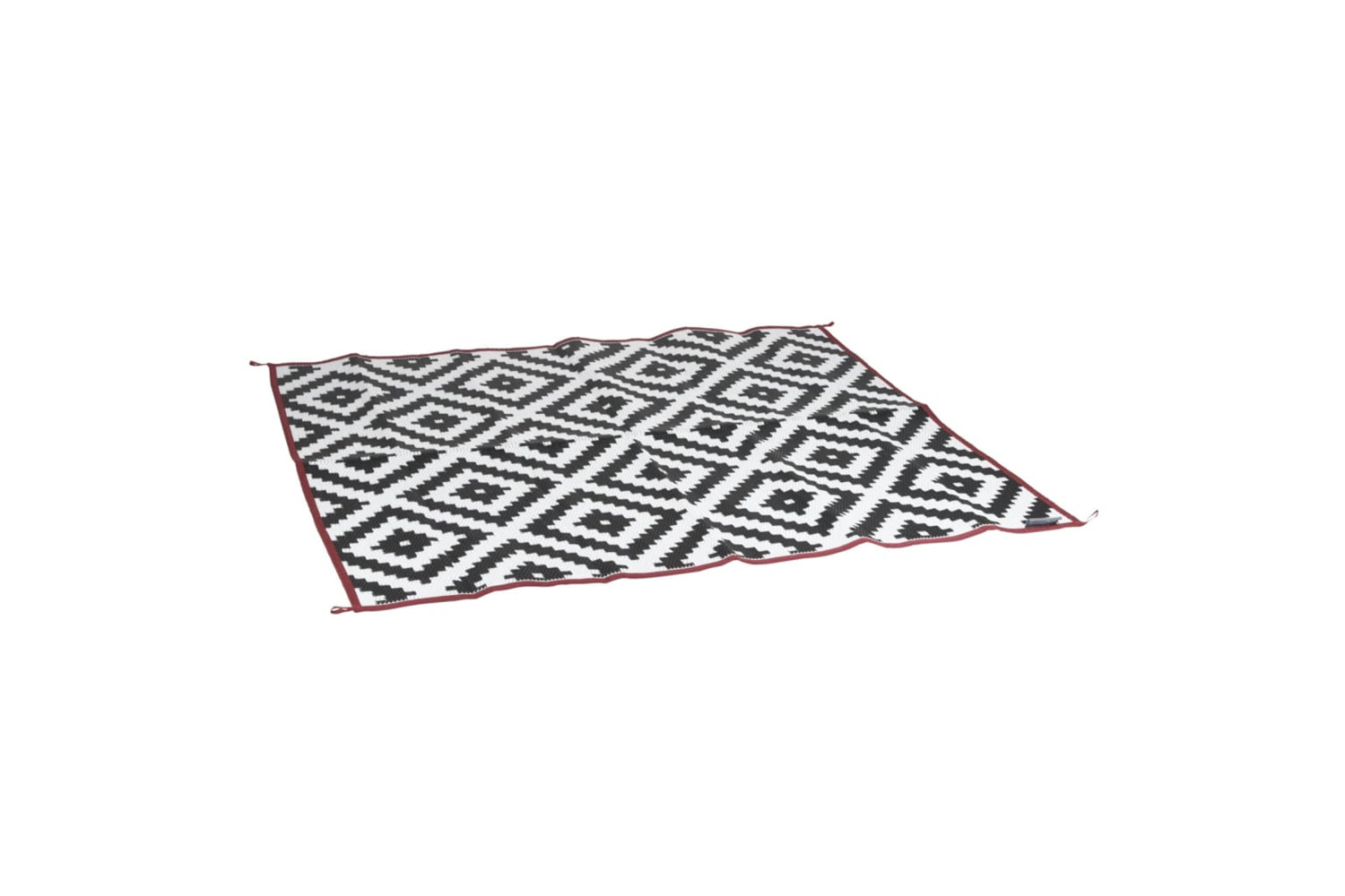 Bo-camp 441545 Outdoor Rug Chill Mat Lewisham Xl 3.5x2.7 M Black And White