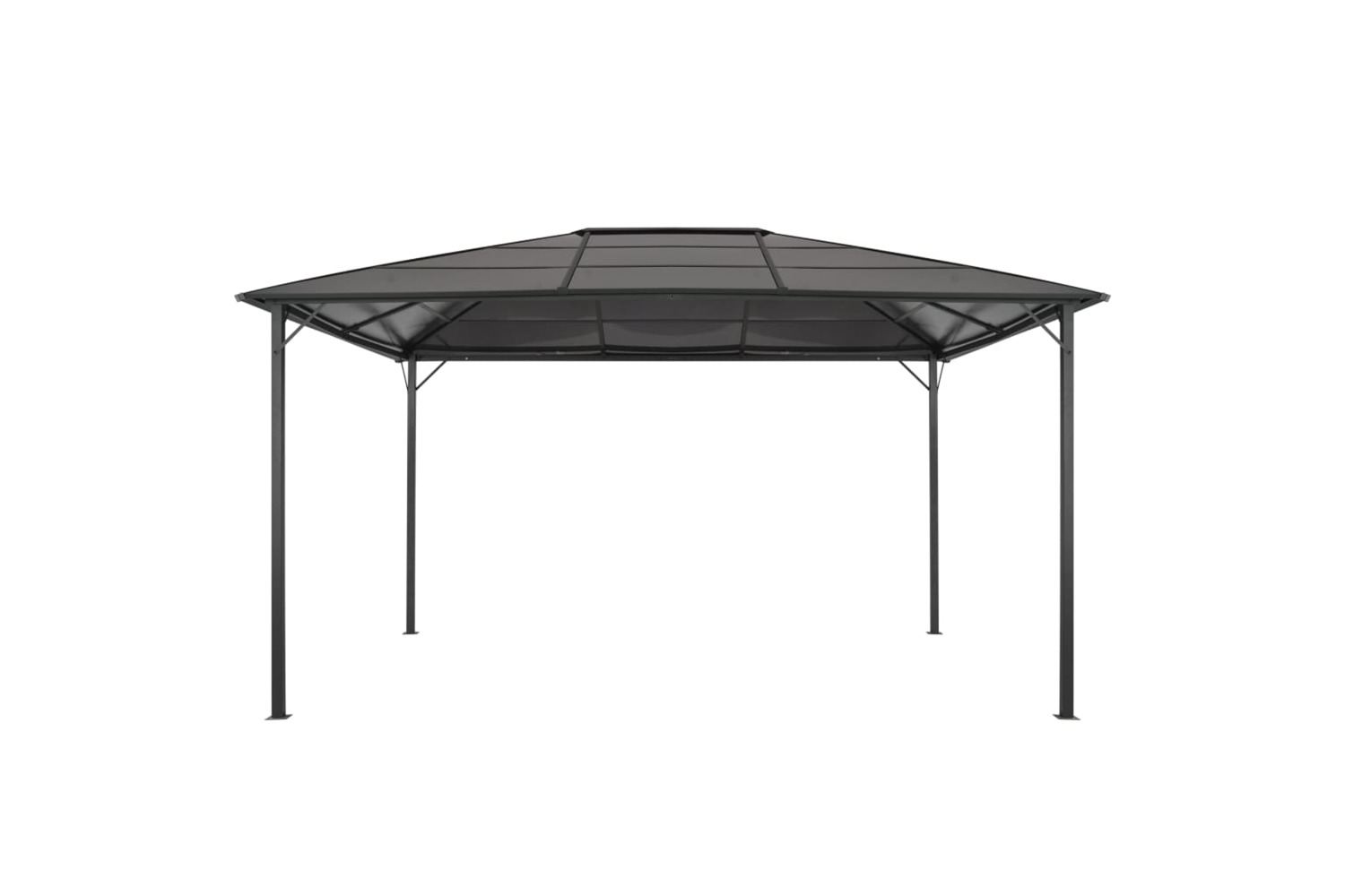 vidaXL 44643 Gazebo With Roof Aluminium 4x3x2.6 M Black