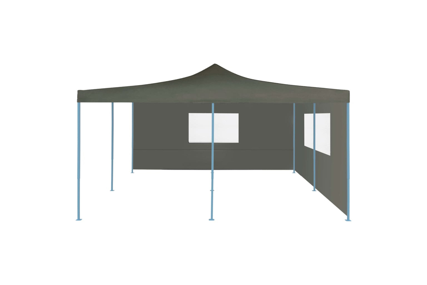 vidaXL 48908 Folding Gazebo With 2 Sidewalls 5x5 M Anthracite
