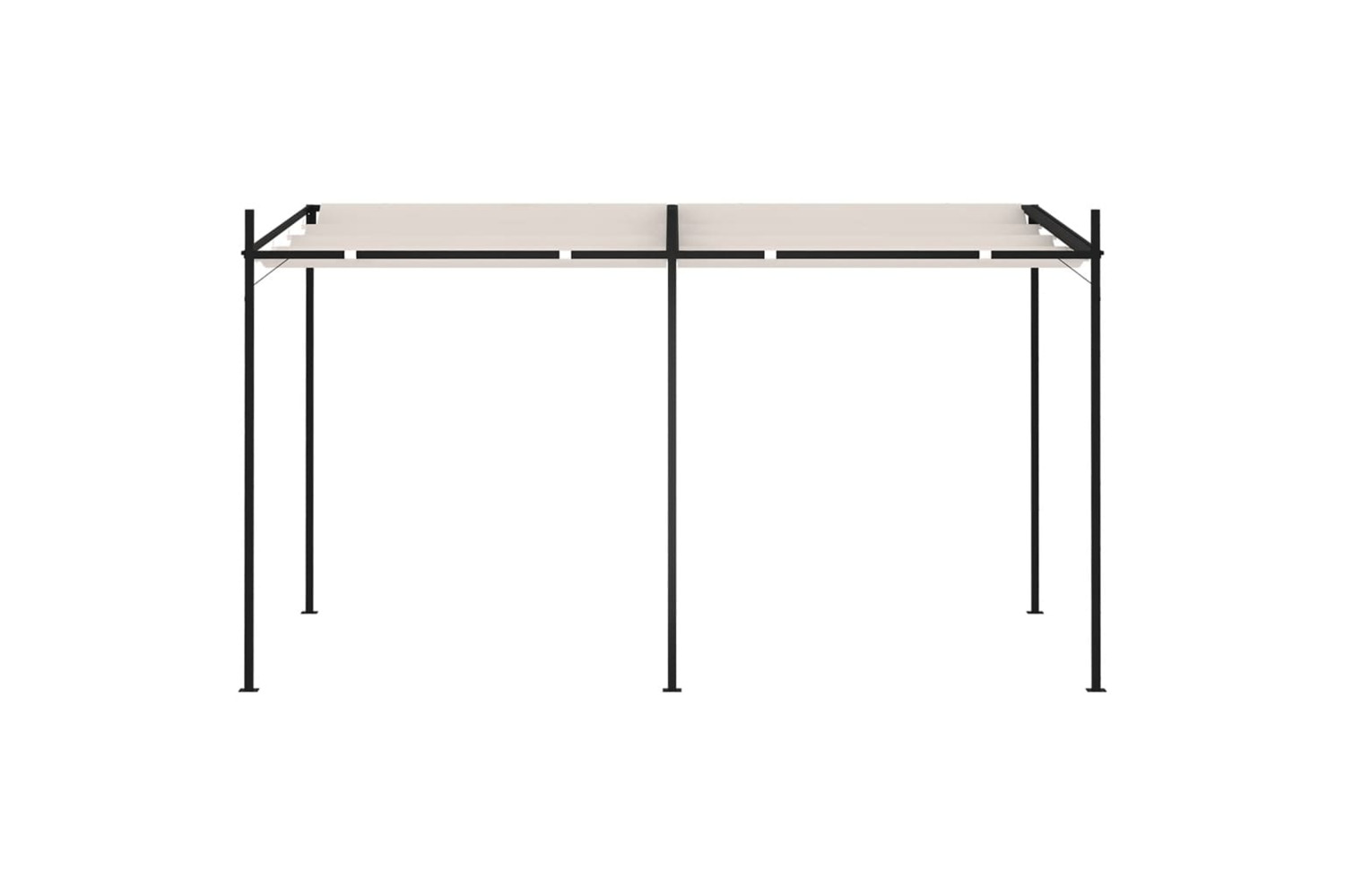 vidaXL 313629 Gazebo With Retractable Roof 400x300x233cm Cream