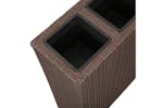 Vidaxl 41085 Garden Raised Bed With 4 Pots Poly Rattan Brown