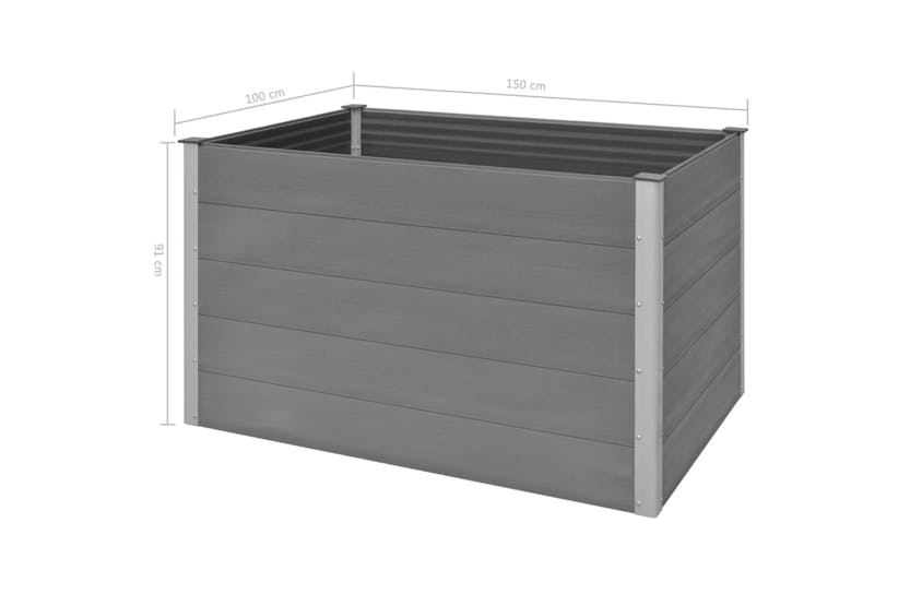 Vidaxl 43610 Garden Raised Bed Wpc 150x100x91 Cm Grey