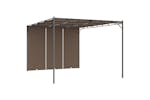 Vidaxl 312264 Garden Gazebo With Side Curtain 4x3x2.25 M Taupe