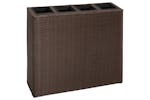 Vidaxl 41085 Garden Raised Bed With 4 Pots Poly Rattan Brown