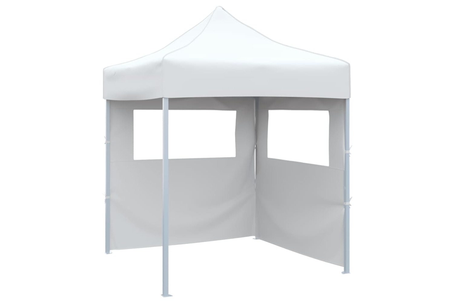 vidaXL Professional Folding Party Tent With 2 Sidewalls 2x2 M Steel White
