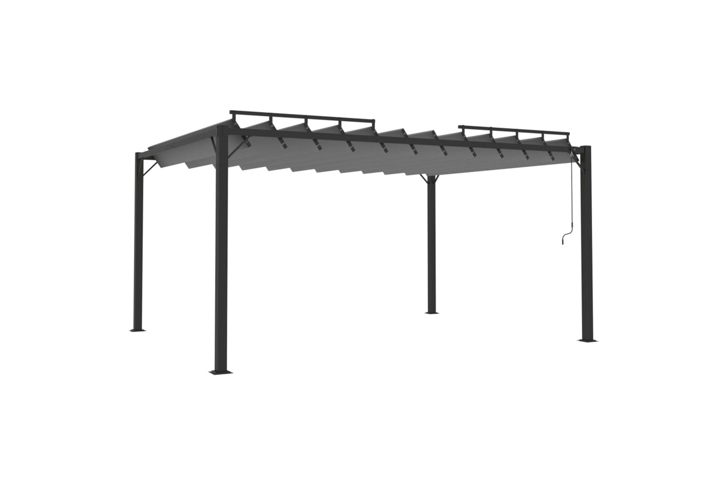 vidaXL Gazebo With Louvered Roof 3x4 M Anthracite Fabric And Aluminium
