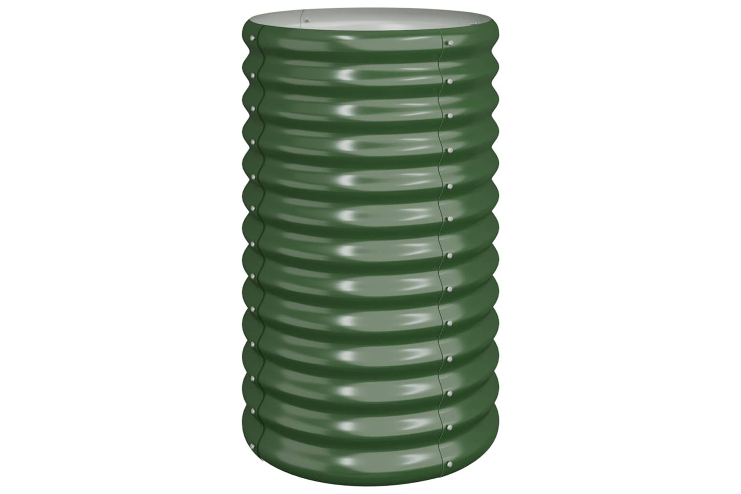 vidaXL 318848 Garden Planter Powder-coated Steel 40x40x68cm Green