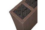 Vidaxl 41085 Garden Raised Bed With 4 Pots Poly Rattan Brown