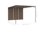 Vidaxl 312264 Garden Gazebo With Side Curtain 4x3x2.25 M Taupe