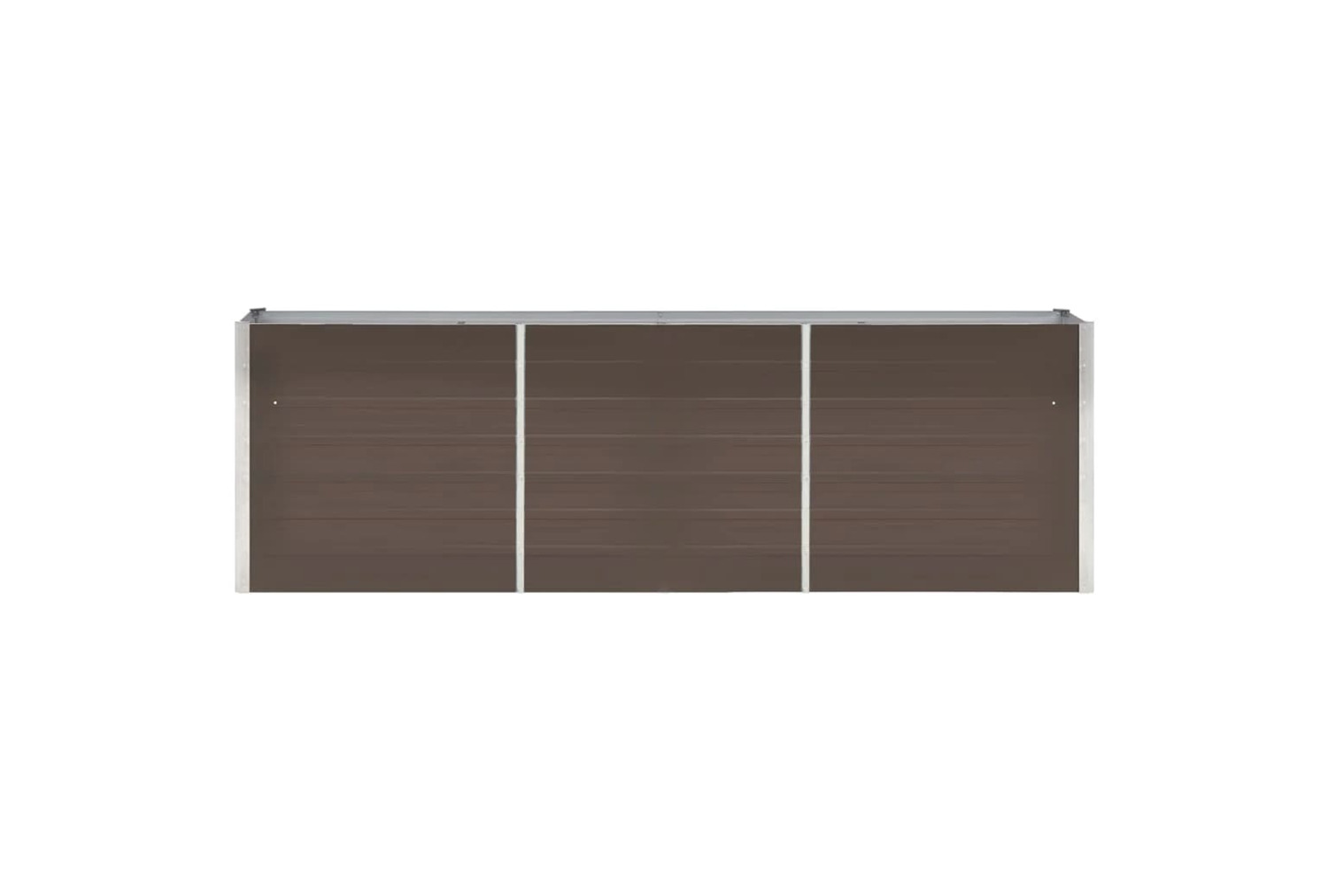 vidaXL 47042 Garden Raised Bed Galvanised Steel 240x40x77cm Brown