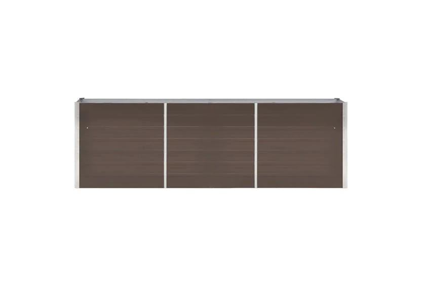 Vidaxl 47042 Garden Raised Bed Galvanised Steel 240x40x77 Cm Brown