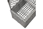 Vidaxl 46934 Trellis Raised Bed With 2 Pots 58x30x107 Cm Poly Rattan Grey