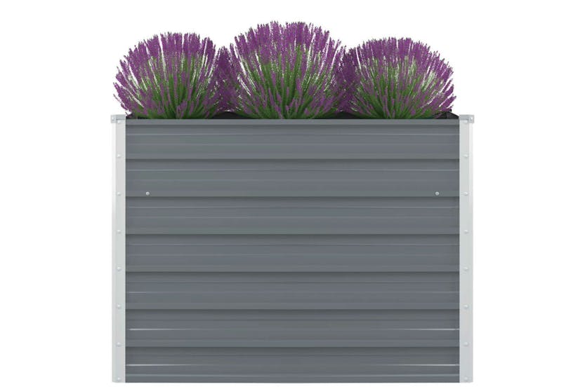 Vidaxl 42407 Raised Garden Bed 100x100x77 Cm Galvanised Steel Grey