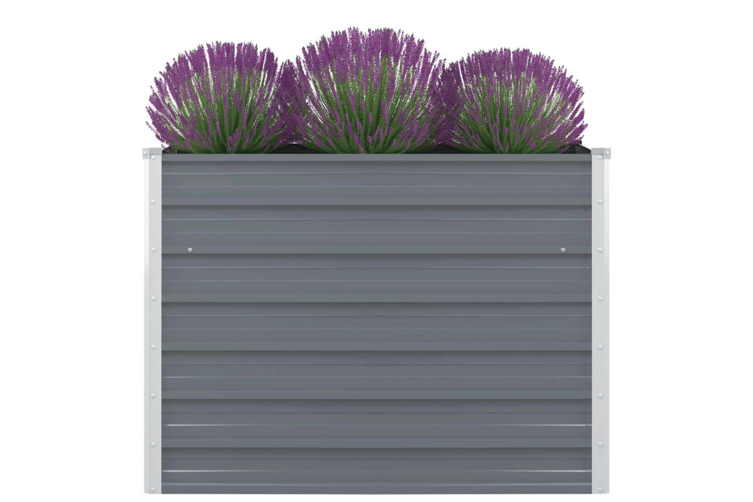 Vidaxl Raised Garden Bed 100x100x77 Cm Galvanised Steel Grey