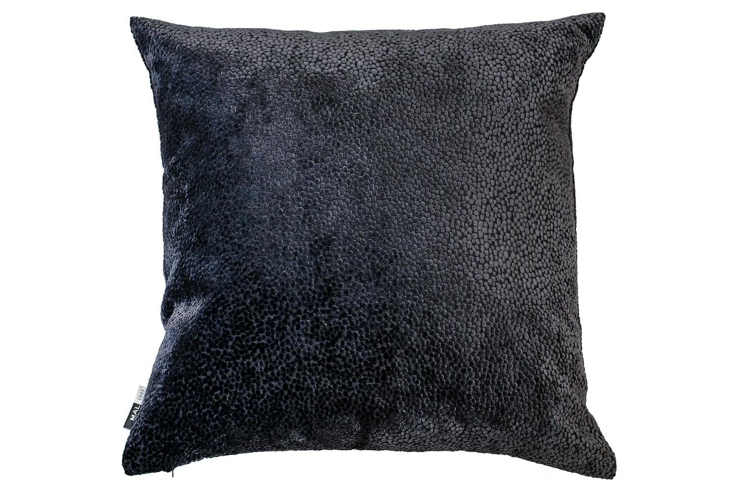 Cut Velvet Dots in Cushion | Black | 56 x 56 cm
