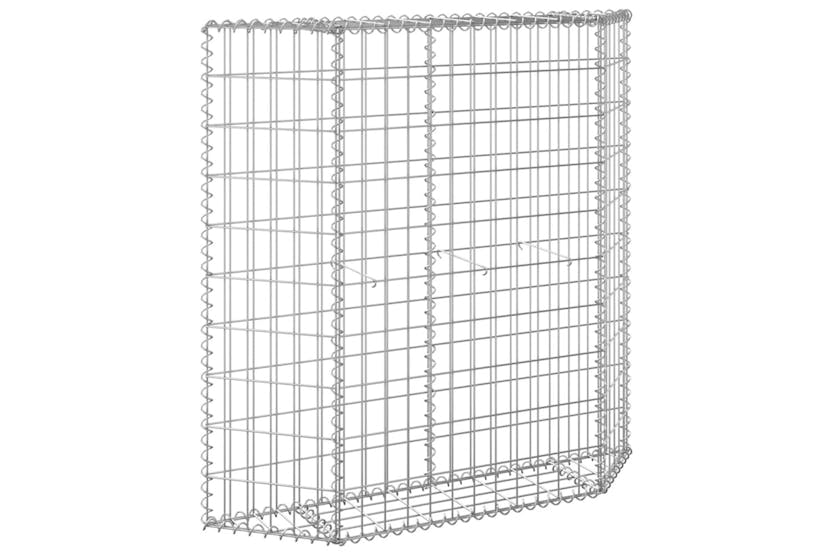 Vidaxl 145653 Trapezium Gabion Raised Bed Galvanised Steel 100x20x100 Cm