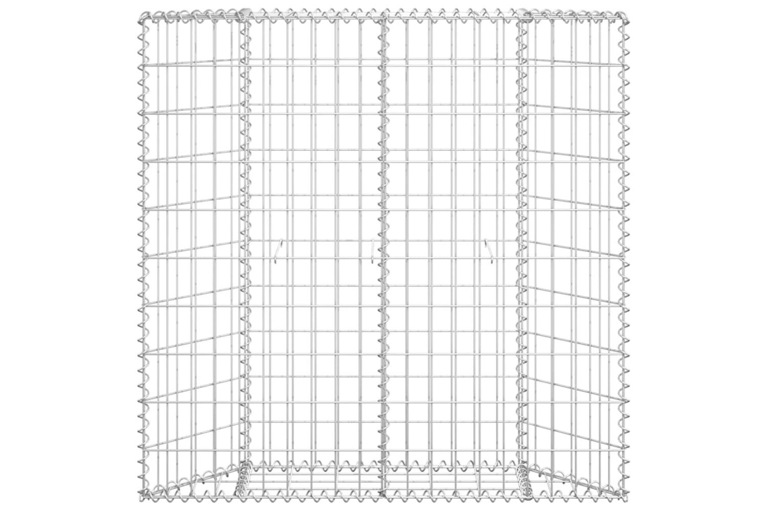 vidaXL 145653 Trapezium Gabion Raised Bed Galvanised Steel 100x20x100cm