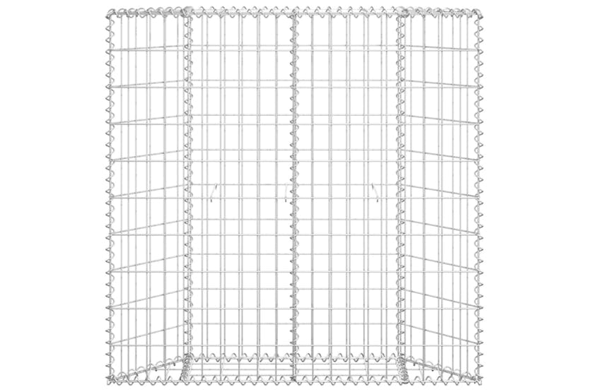 Vidaxl 145653 Trapezium Gabion Raised Bed Galvanised Steel 100x20x100 Cm