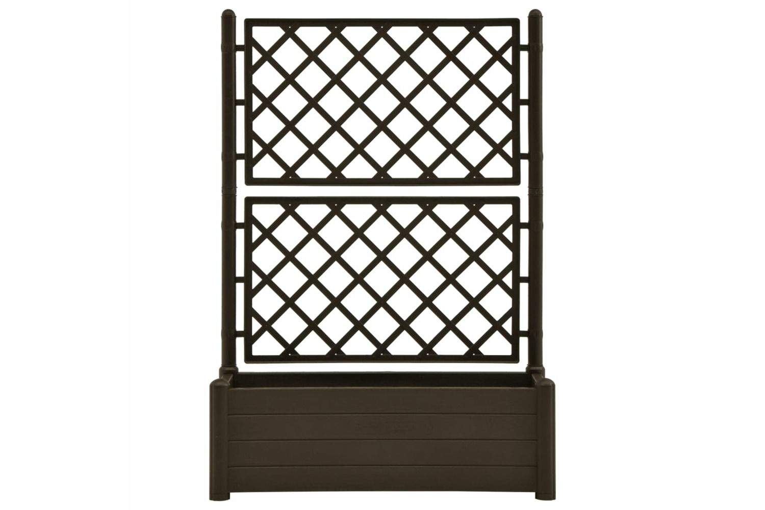 vidaXL 313984 Garden Planter With Trellis 100x43x142cm Pp Mocha
