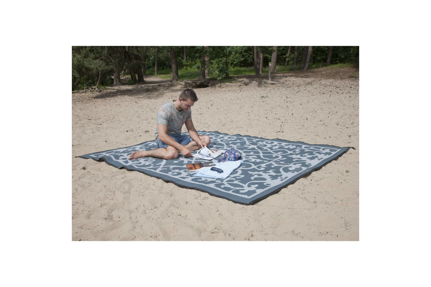 Bo-camp Outdoor Rug Chill Mat Oriental 2.7x3.5 M Xl Champagne