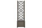 Vidaxl 313981 Garden Planter With Trellis 43x43x142 Cm Pp Anthracite