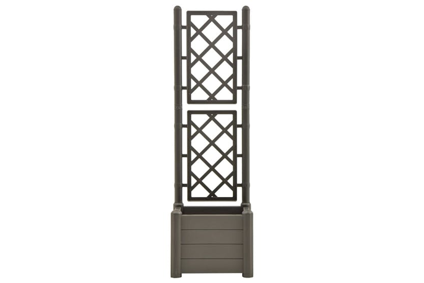 Vidaxl 313981 Garden Planter With Trellis 43x43x142 Cm Pp Anthracite