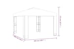 Vidaxl 47950 Gazebo With Double Roof 3x3 M White