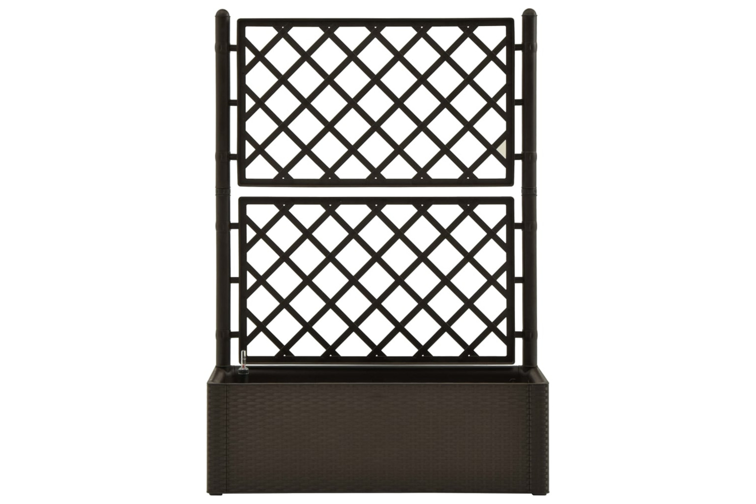 vidaXL 313968 Garden Raised Bed With Trellis And Self Watering System Mocha