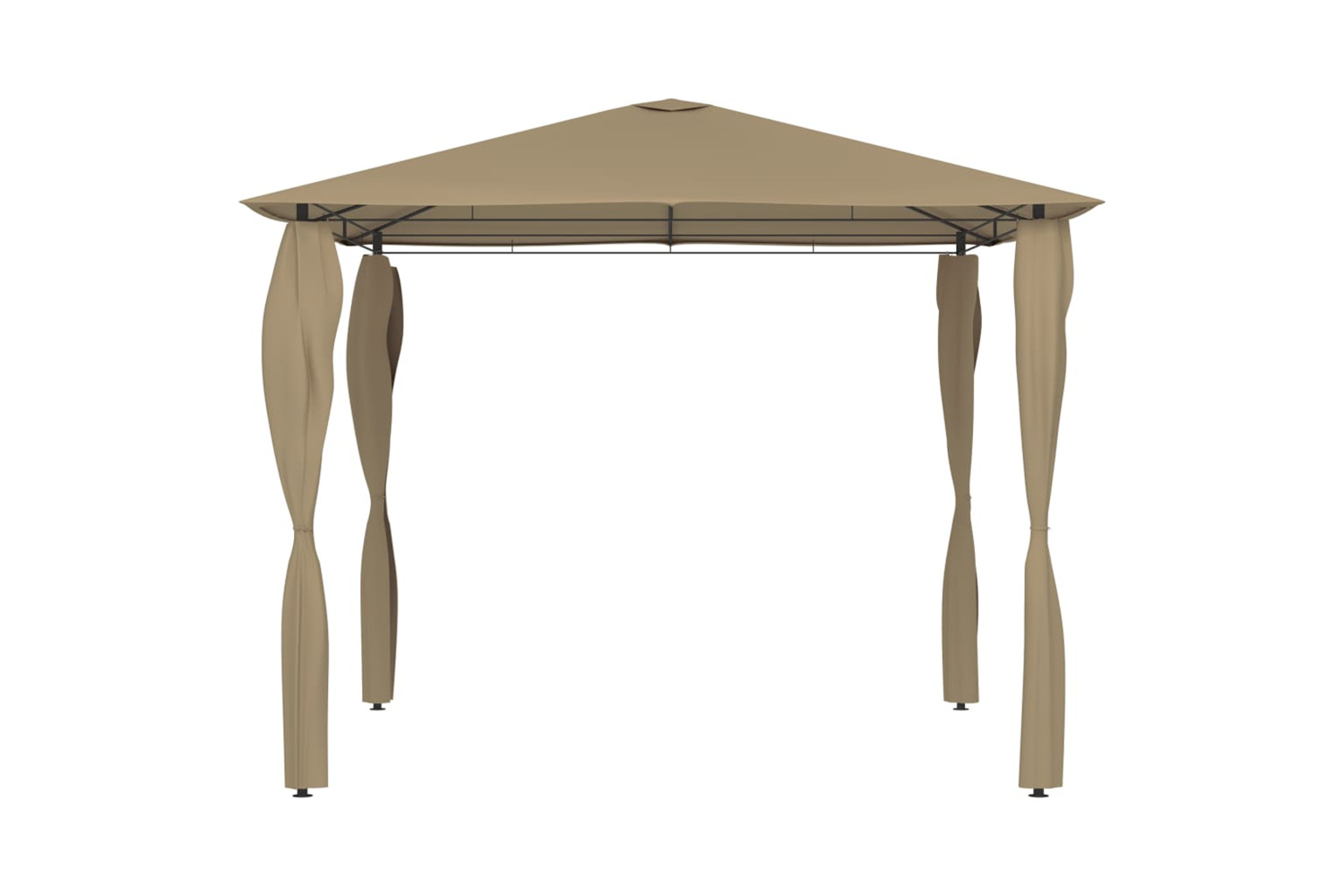 vidaXL 313606 Gazebo With Post Covers 3x3x2.6 M Taupe 160 G/m²
