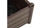 Vidaxl 313980 Garden Planter With Trellis 43x43x142 Cm Pp Mocha