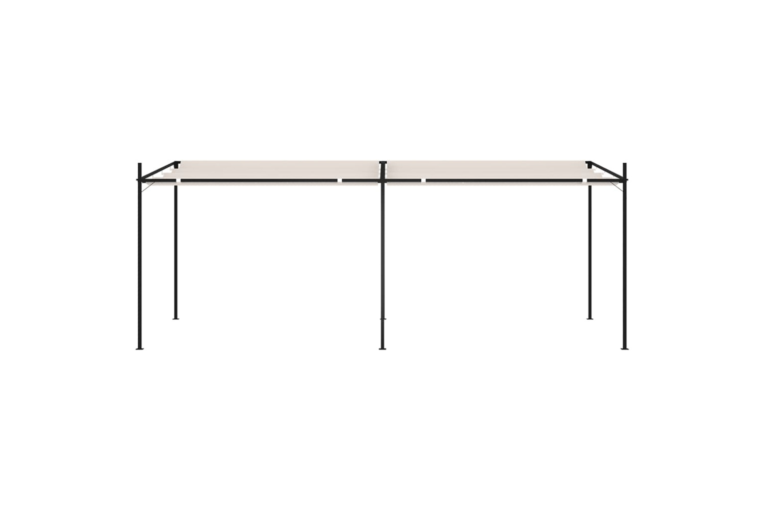 vidaXL 313632 Gazebo With Retractable Roof 600x300x233cm Cream