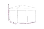 Vidaxl 93522 Folding Party Tent With Sidewalls Cream 3x3 M