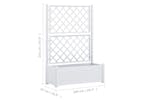 Vidaxl 313983 Garden Planter With Trellis 100x43x142 Cm Pp White