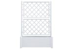 Vidaxl 313983 Garden Planter With Trellis 100x43x142 Cm Pp White