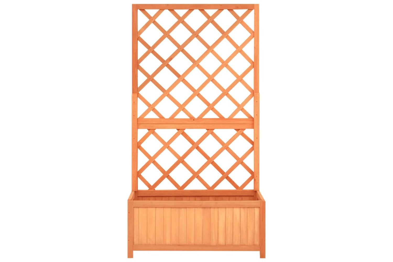 vidaXL 316426 Garden Trellis Planter Brown 70x30x135cm Solid Firwood
