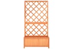 Vidaxl 316426 Garden Trellis Planter Brown 70x30x135 Cm Solid Firwood