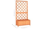 Vidaxl 316426 Garden Trellis Planter Brown 70x30x135 Cm Solid Firwood