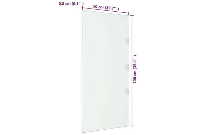 Vidaxl 151461 Side Panel For Door Canopy Transparent 50x100 Cm Tempered Glass